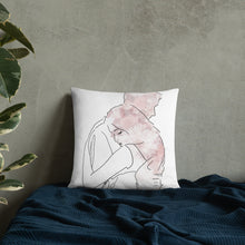 Romantic Line Art Pillow/Floral Line Art/Wedding Gift Butch Femme Non-Binary Transgender Couple Queer Art LGBTQ Love Is Love Genderqueer