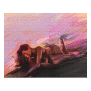 252 Piece Puzzle Lesbian Artwork/Lesbian Puzzles Valentine&#39;s Day/Lesbian Wedding/Two Brides/Lesbian Love Card Lesbian Romantic Art