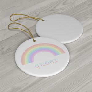 Queer Ceramic Ornament/Christmas Tree Ornaments/Queer Wedding Gift/Gay Winter Wedding/Lesbian Couple Gift/Stocking Stuffer