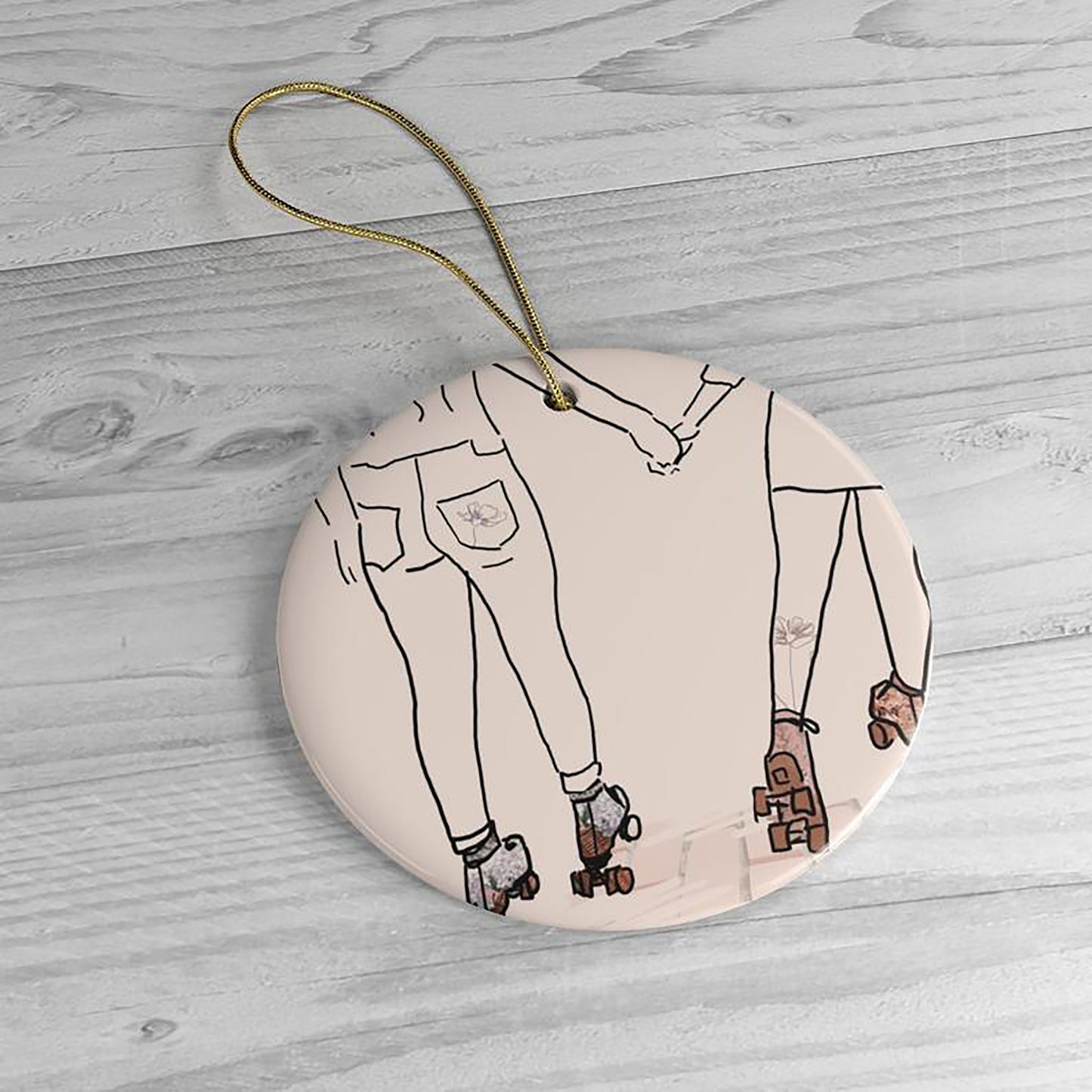 Rollerskating Ornament