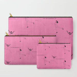 SET OF 2: SLIGHTLY BLURRY PRINTING:DISCOUNTED-Jonathan Van Ness Accessory Pouch With T-Bottom/Fab 5/Queer Eye/LGBTQ Gift/Makeup Bag/Queer Birthday/You are majestical AF