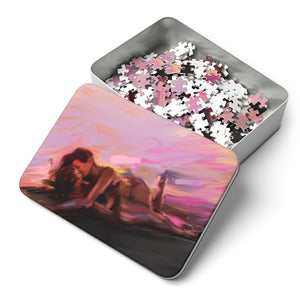 252 Piece Puzzle Lesbian Artwork/Lesbian Puzzles Valentine&#39;s Day/Lesbian Wedding/Two Brides/Lesbian Love Card Lesbian Romantic Art