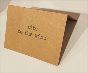 Tits To The Wind Card / Funny Encouragement / Congratulations / Graduation Degree / Accomplishment
